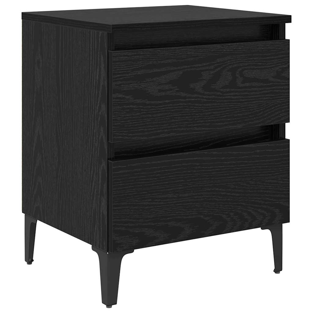 vidaXL Nachttisch Schwarz Eichen-Optik 40 x 35 x 50 cm Holzwerkstoff