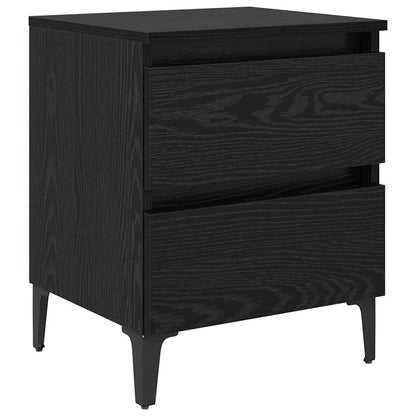 vidaXL Nachttisch Schwarz Eichen-Optik 40 x 35 x 50 cm Holzwerkstoff