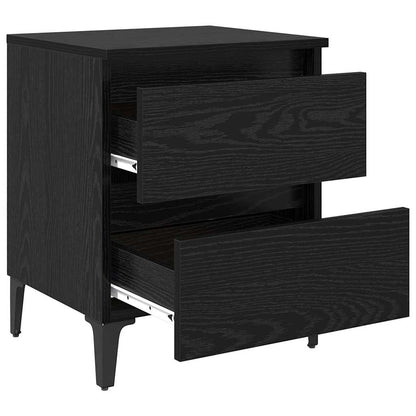 vidaXL Nachttisch Schwarz Eichen-Optik 40 x 35 x 50 cm Holzwerkstoff