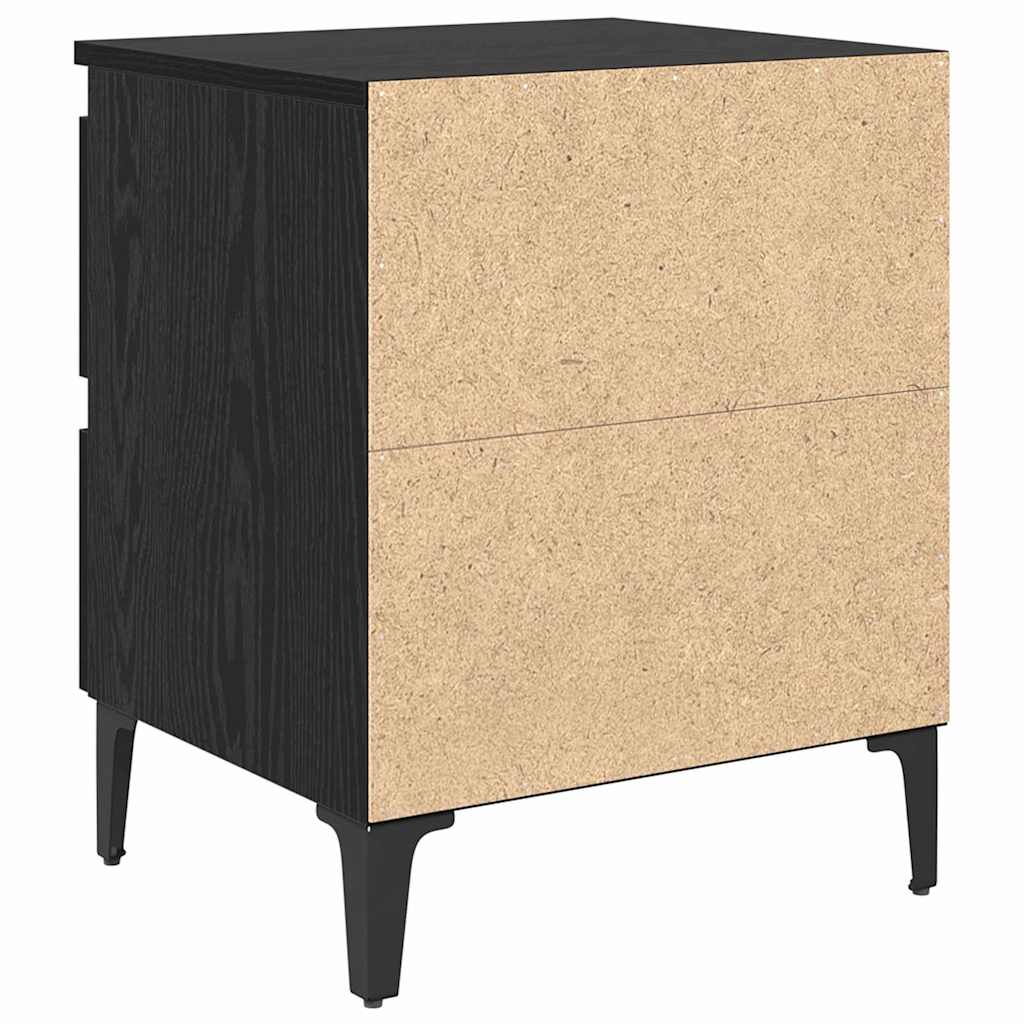 vidaXL Nachttisch Schwarz Eichen-Optik 40 x 35 x 50 cm Holzwerkstoff