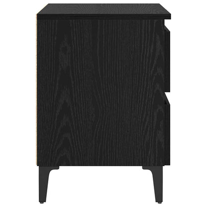 vidaXL Nachttisch Schwarz Eichen-Optik 40 x 35 x 50 cm Holzwerkstoff