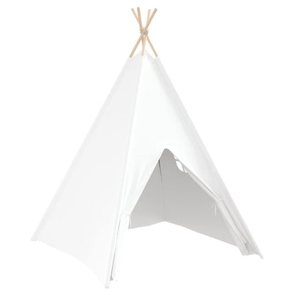 Teepee Zelt Weiß 120 x 120 x 150 cm Stoff und Plastik