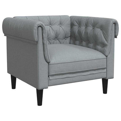 vidaXL Wohnzimmer Couch 3 pcs Hellgrau Stoff
