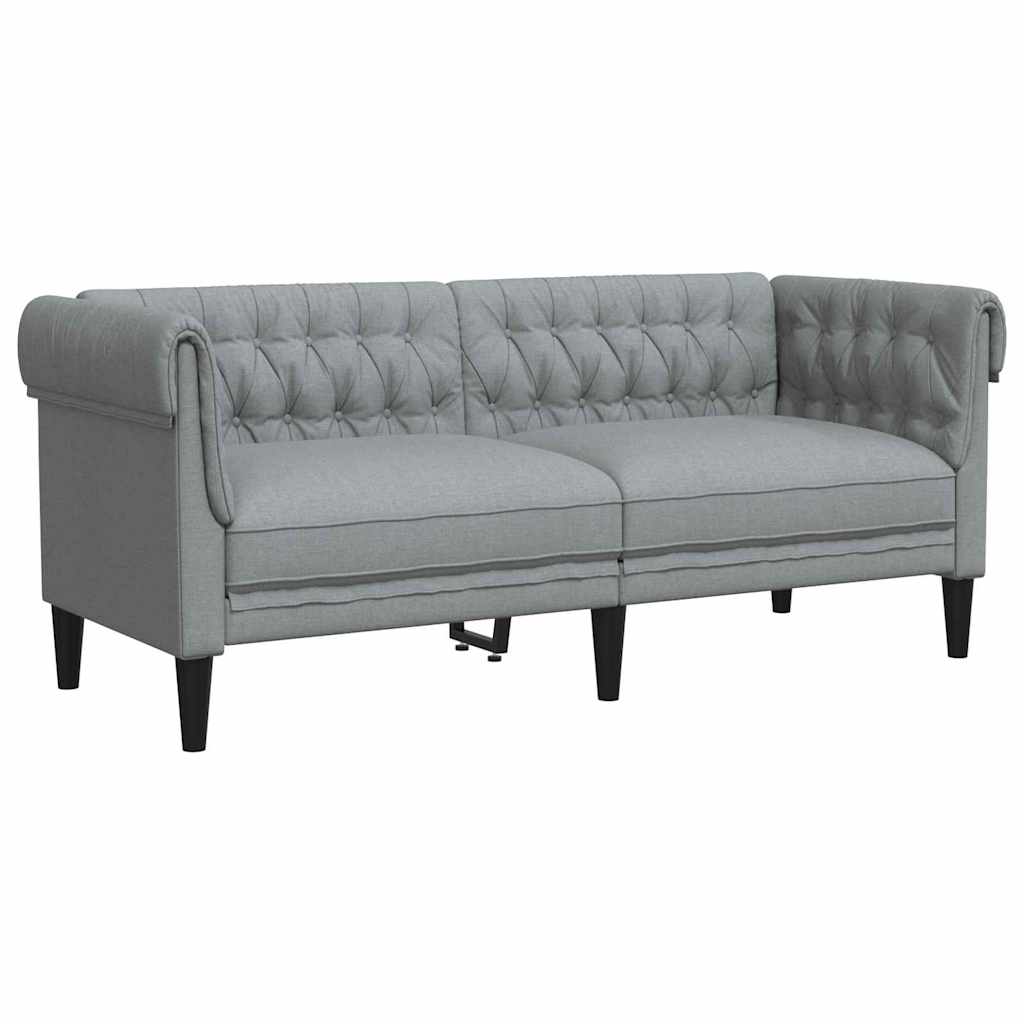 vidaXL Wohnzimmer Couch 3 pcs Hellgrau Stoff