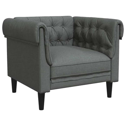 vidaXL Wohnzimmer Couch 3 pcs Dunkelgrau Stoff