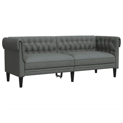 vidaXL Wohnzimmer Couch 3 pcs Dunkelgrau Stoff
