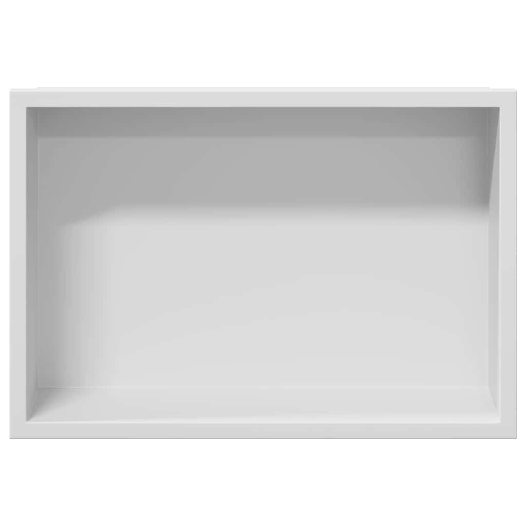 vidaXL Duschnische Weiß 30 x 20 x 9,5 cm Edelstahl