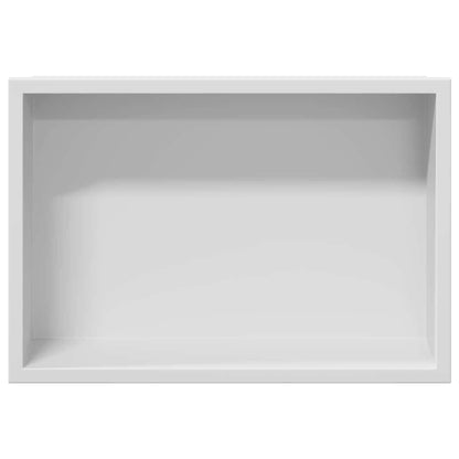 vidaXL Duschnische Weiß 30 x 20 x 9,5 cm Edelstahl