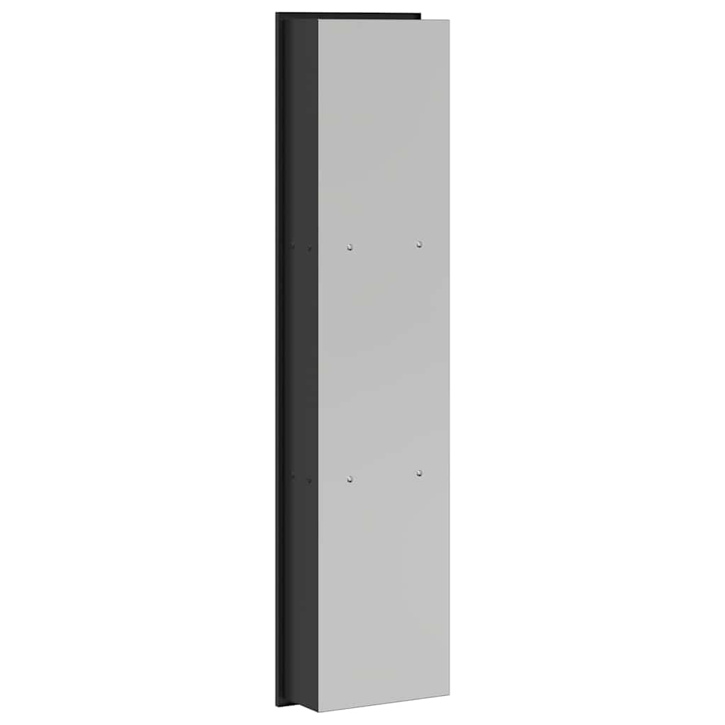 vidaXL Duschnische Schwarz 90 x 20 x 9,5 cm Edelstahl