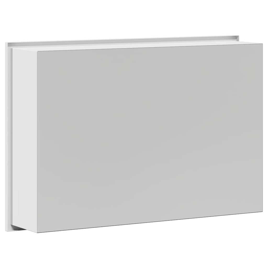 vidaXL Duschnische Weiß 45 x 30 x 9,5 cm Edelstahl
