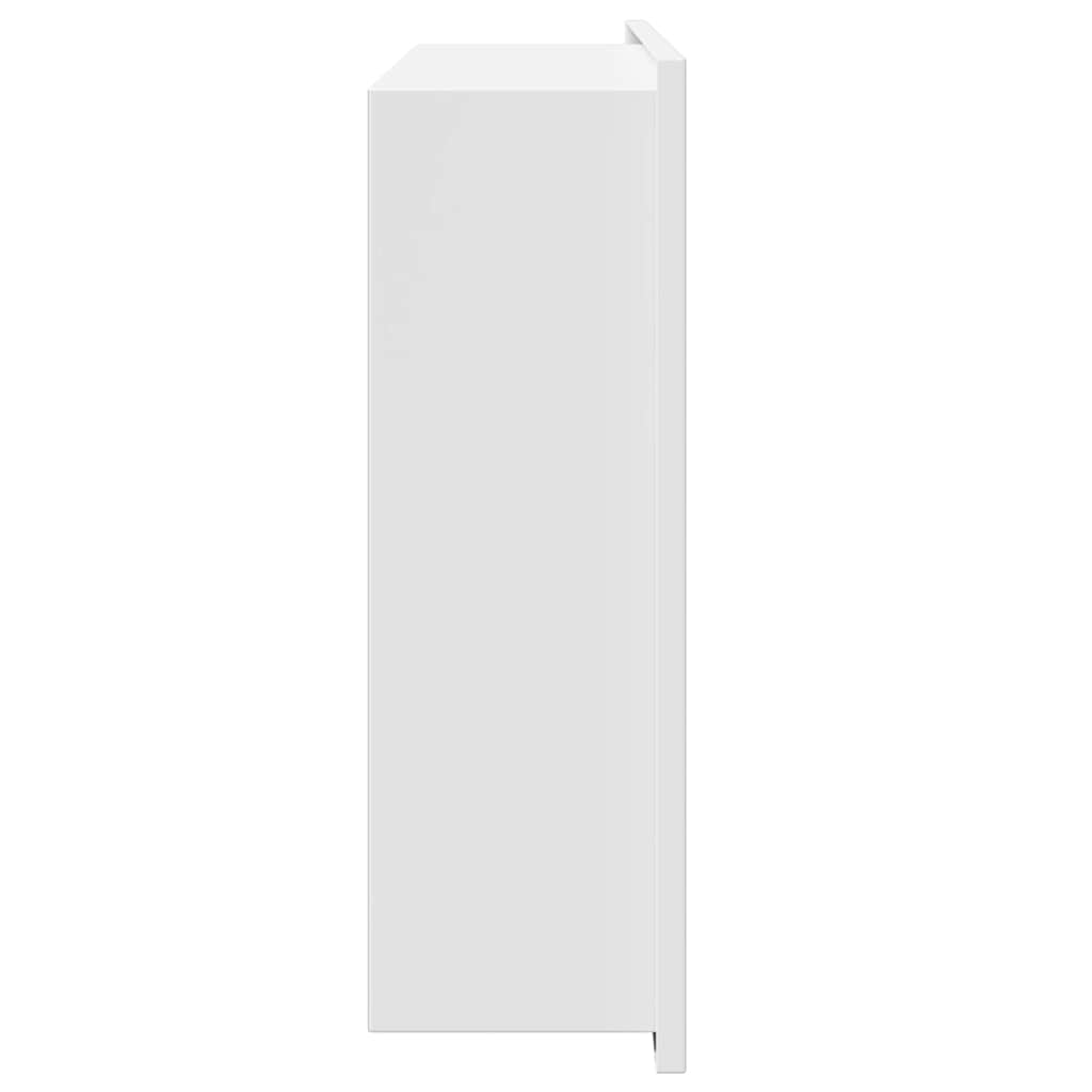 vidaXL Duschnische Weiß 45 x 30 x 9,5 cm Edelstahl