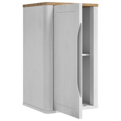 vidaXL Badezimmer-Wandschrank mit Regal FLORO Weiß 35 x 30 x 60 cm