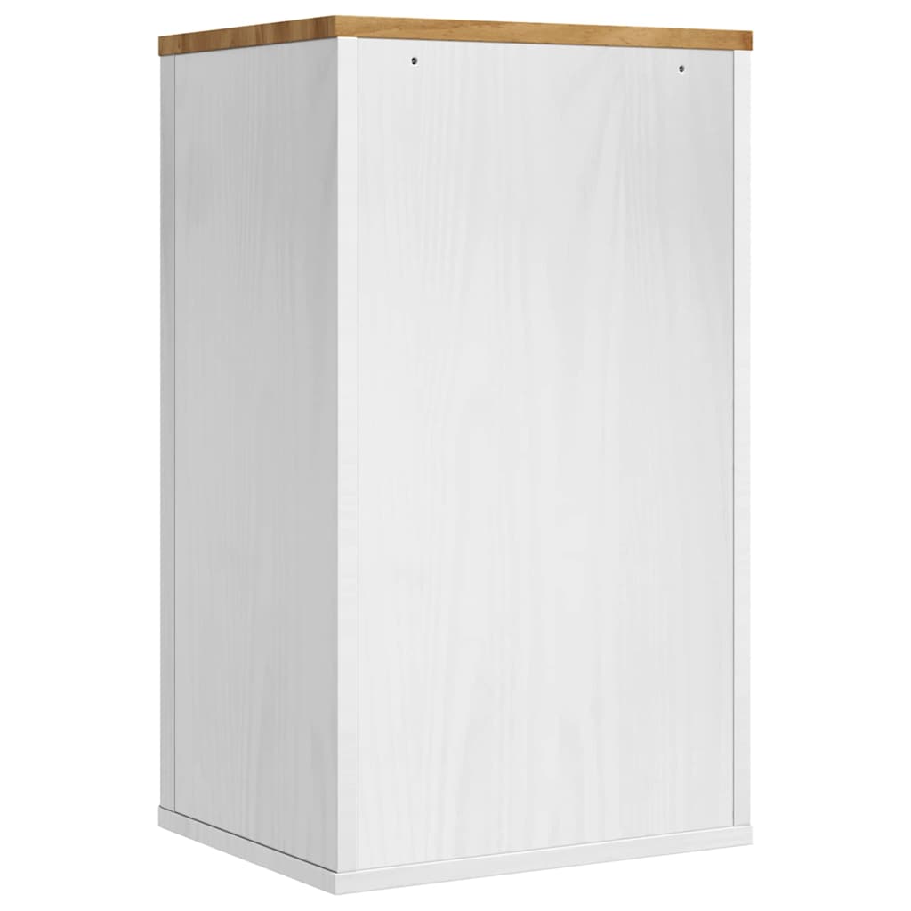 vidaXL Badezimmer-Wandschrank mit Regal FLORO Weiß 35 x 30 x 60 cm