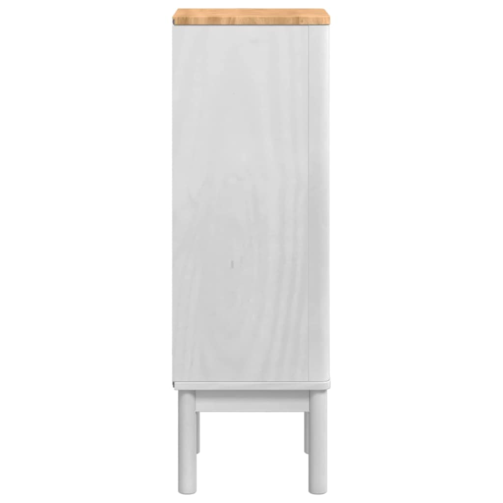 Badezimmerschrank FLORO Weiß 35 x 30 x 90 cm Massivholz Kiefer