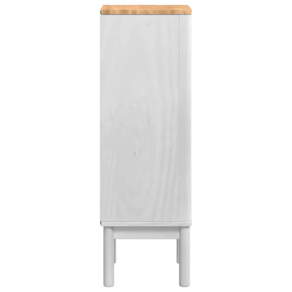 Badezimmerschrank FLORO Weiß 35 x 30 x 90 cm Massivholz Kiefer