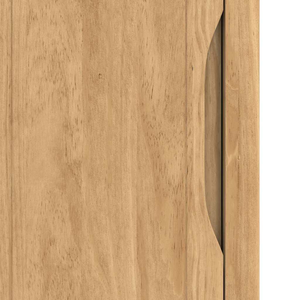 vidaXL Bad hoher Schrank mit Regal FLORO Wachsbraun 35 x 30 x 160 cm