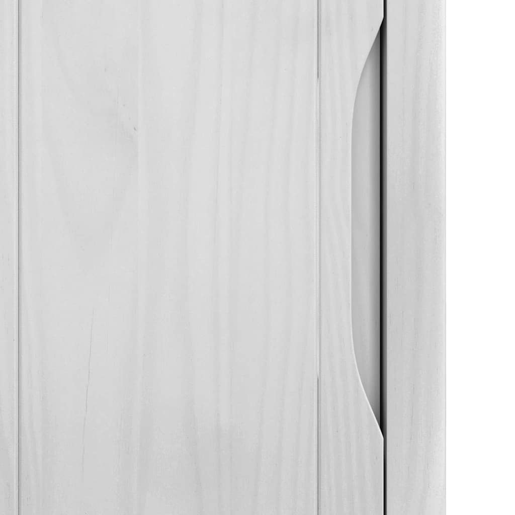 vidaXL Bad hoher Schrank FLORO Weiß 35 x 30 x 160 cm Massivholz Kiefer