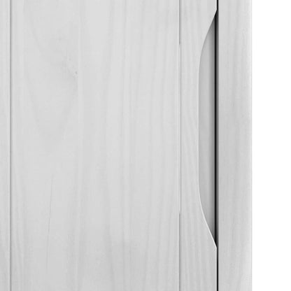 vidaXL Bad hoher Schrank FLORO Weiß 35 x 30 x 160 cm Massivholz Kiefer