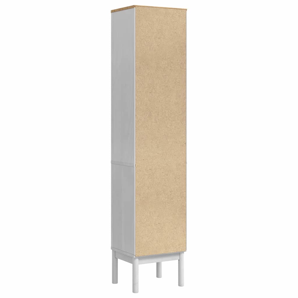 vidaXL Bad hoher Schrank FLORO Weiß 35 x 30 x 160 cm Massivholz Kiefer