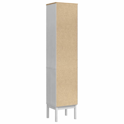 vidaXL Bad hoher Schrank FLORO Weiß 35 x 30 x 160 cm Massivholz Kiefer