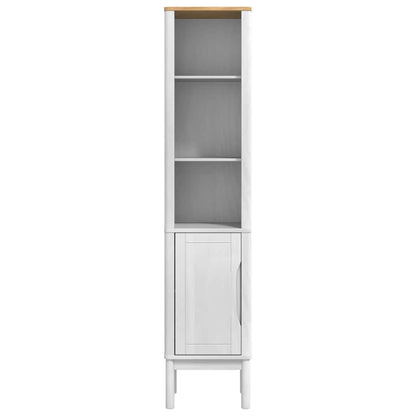 vidaXL Bad hoher Schrank FLORO Weiß 35 x 30 x 160 cm Massivholz Kiefer