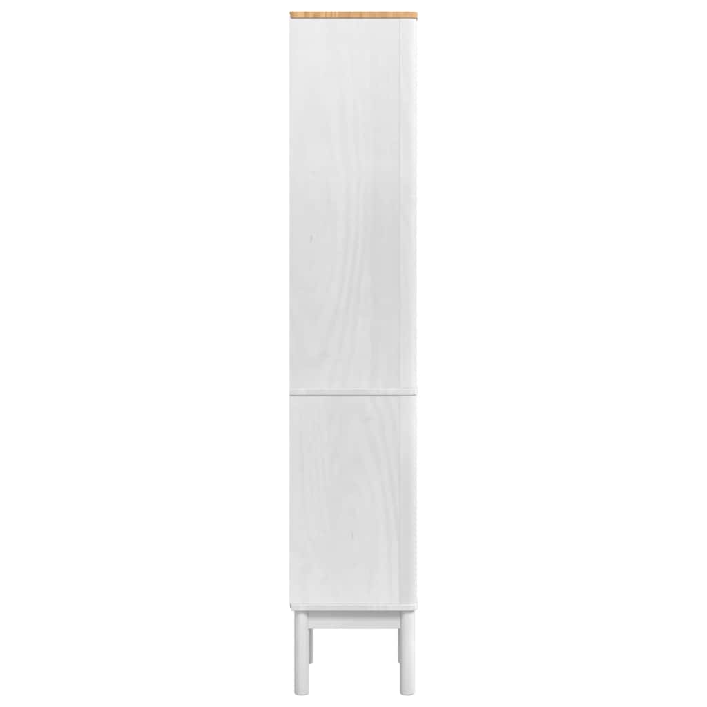 vidaXL Bad hoher Schrank FLORO Weiß 35 x 30 x 160 cm Massivholz Kiefer