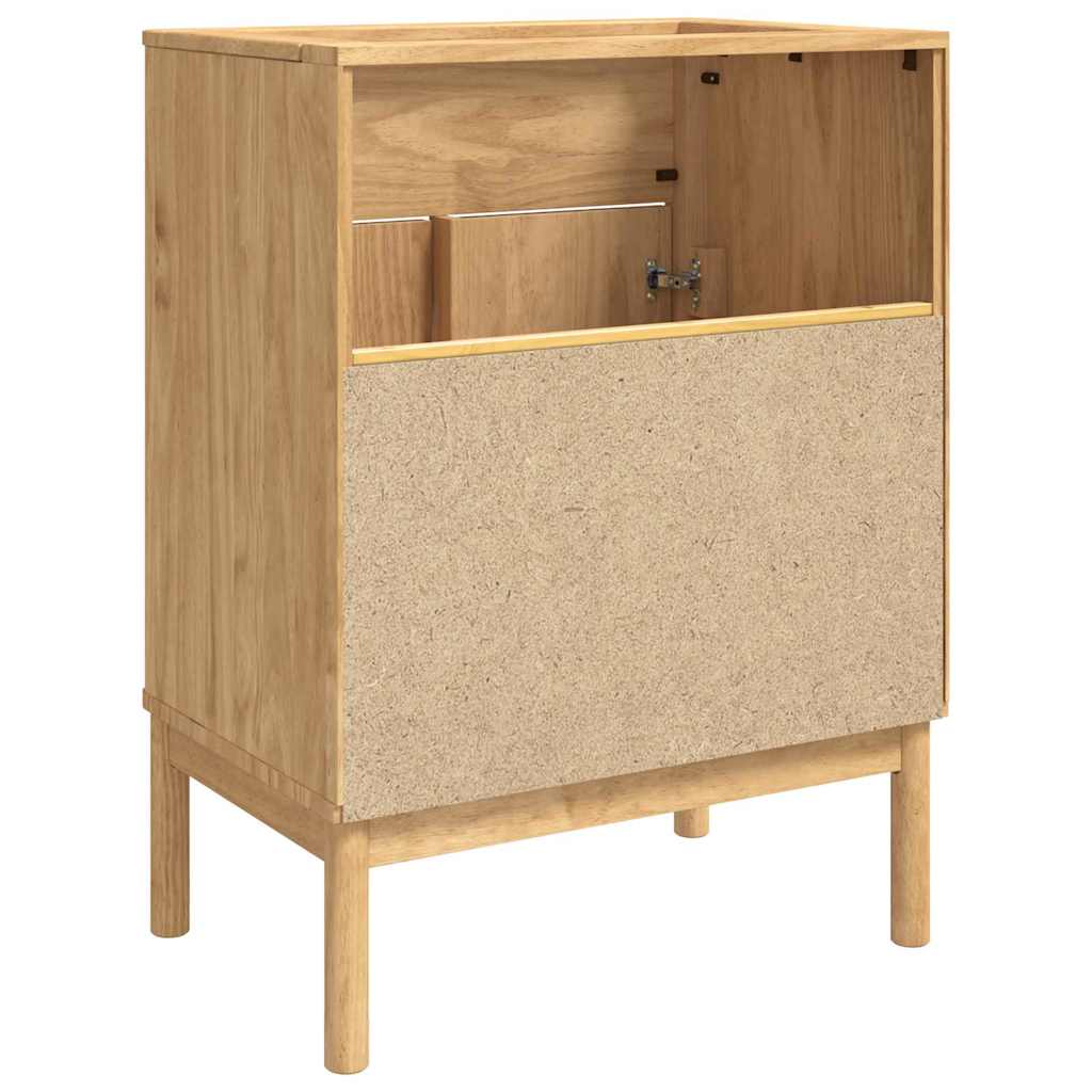 Waschbeckenschrank mit Regal FLORO Wachsbraun 60 x 40 x 80 cm