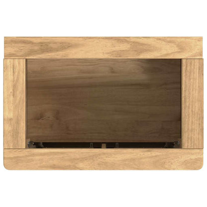 Waschbeckenschrank mit Regal FLORO Wachsbraun 60 x 40 x 80 cm