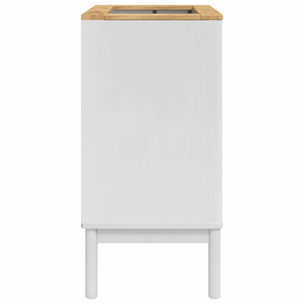 vidaXL Waschbeckenschrank mit Regal mit Tür FLORO Weiß 60 x 40 x 80 cm
