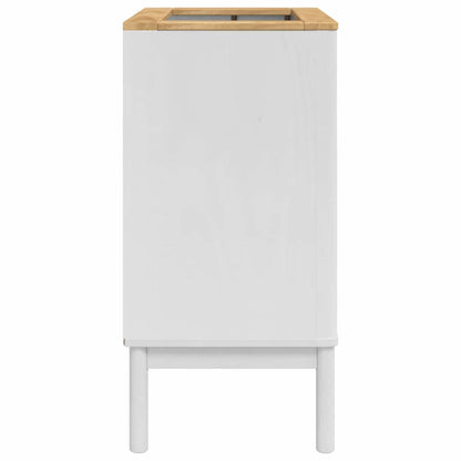 vidaXL Waschbeckenschrank mit Regal mit Tür FLORO Weiß 60 x 40 x 80 cm