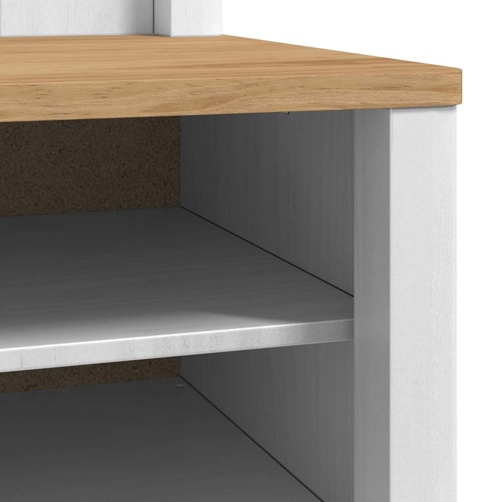 Flurschrank FLORO Weiß 50 x 40 x 158 cm Massivholz Kiefer