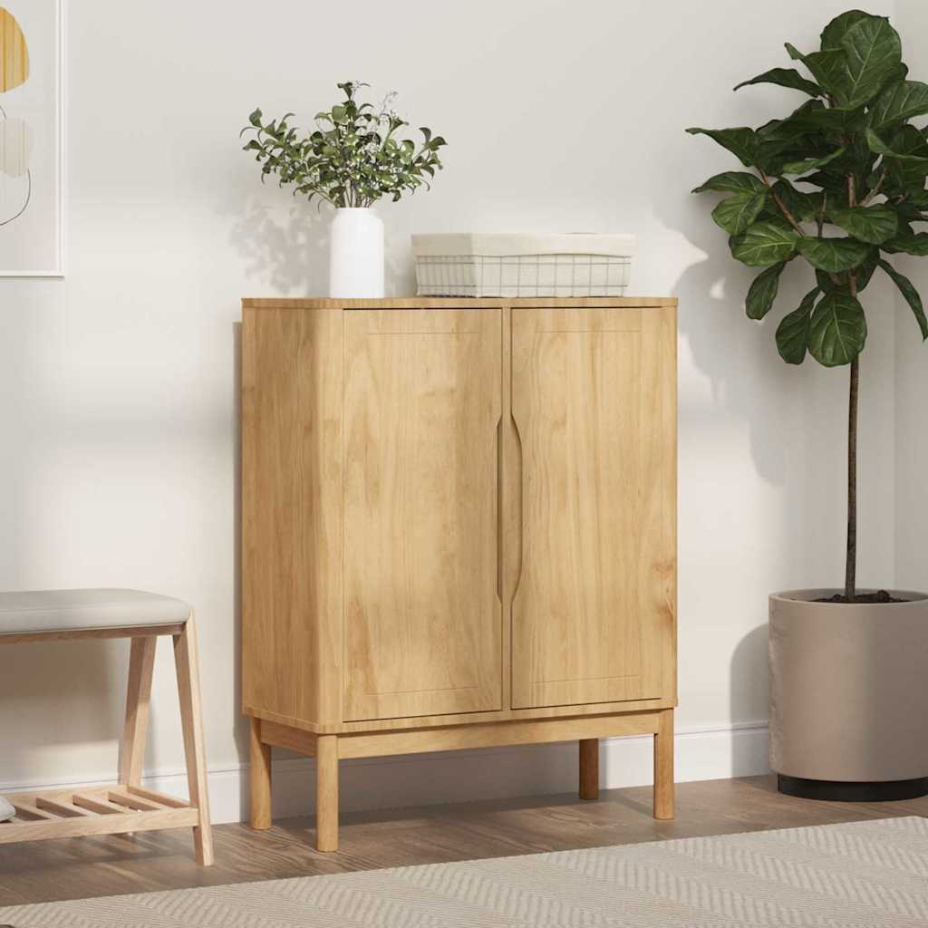 vidaXL Sideboard FLORO Wachsbraun 70 x 30 x 70,5 cm Massivholz Kiefer
