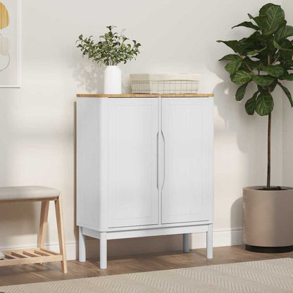 vidaXL Sideboard FLORO Weiß 70 x 30 x 70,5 cm Massivholz Kiefer