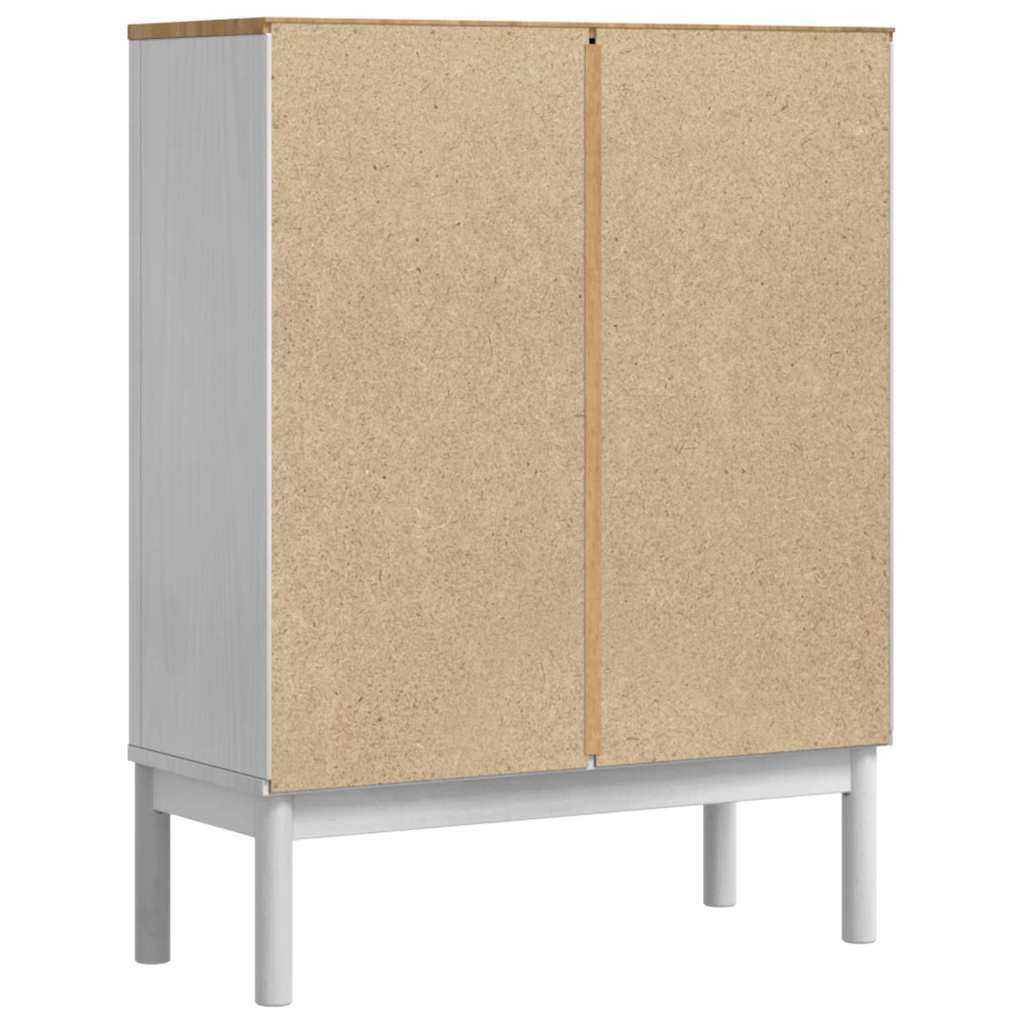 vidaXL Sideboard FLORO Weiß 70 x 30 x 70,5 cm Massivholz Kiefer
