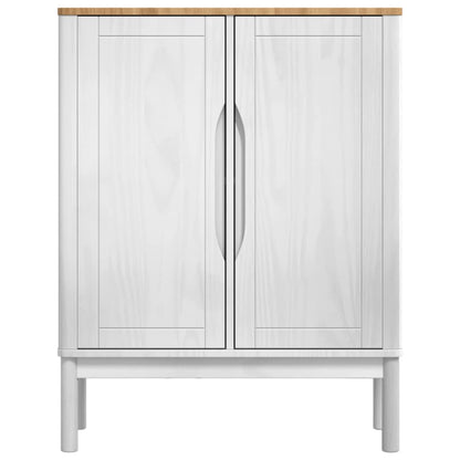 vidaXL Sideboard FLORO Weiß 70 x 30 x 70,5 cm Massivholz Kiefer