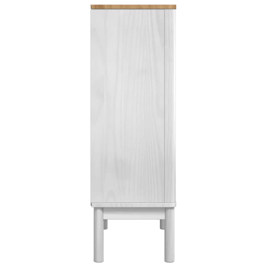 vidaXL Sideboard FLORO Weiß 70 x 30 x 70,5 cm Massivholz Kiefer