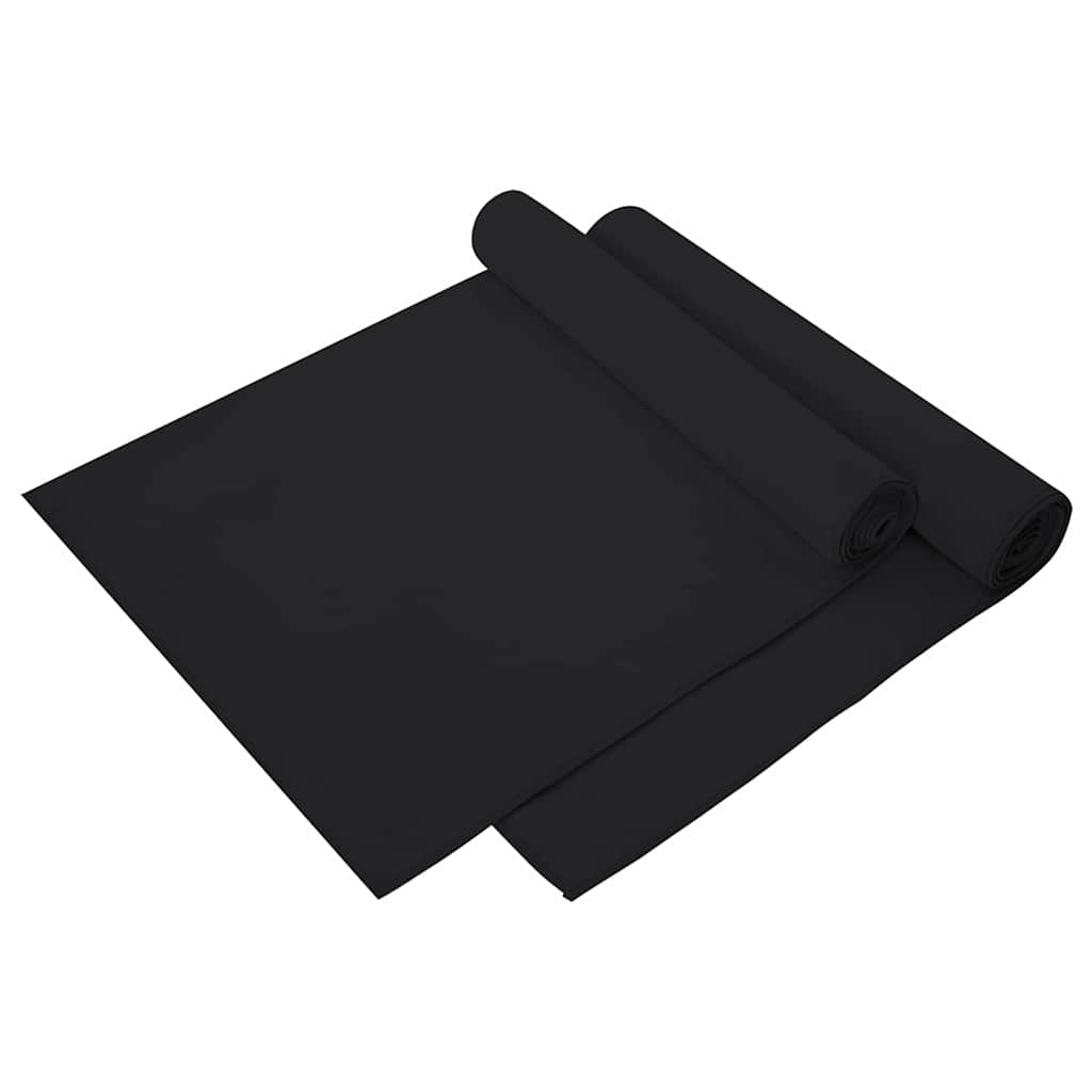 Sporthandtücher 2 pcs Schwarz 140 x 70 cm