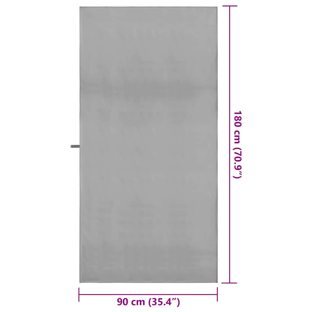 Sporthandtücher 2 pcs Dunkelgrau 90 x 180 cm