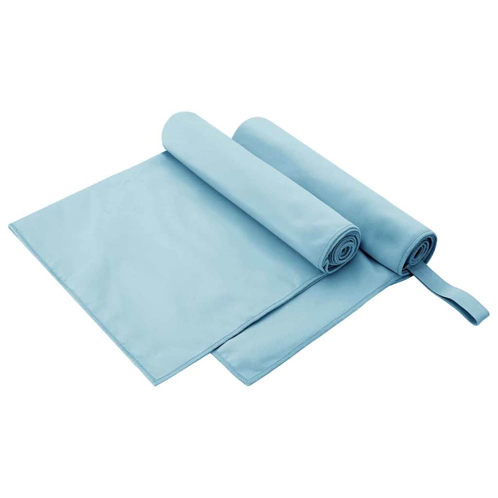 Sporthandtücher 2 pcs Blau 100 x 50 cm Polyester und Polyamid