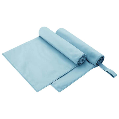 Sporthandtücher 2 pcs Blau 100 x 50 cm Polyester und Polyamid