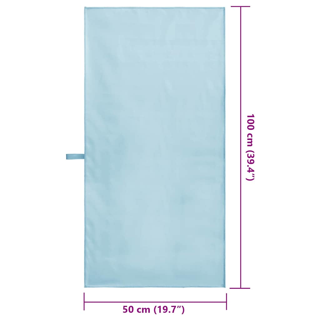 Sporthandtücher 2 pcs Blau 100 x 50 cm Polyester und Polyamid