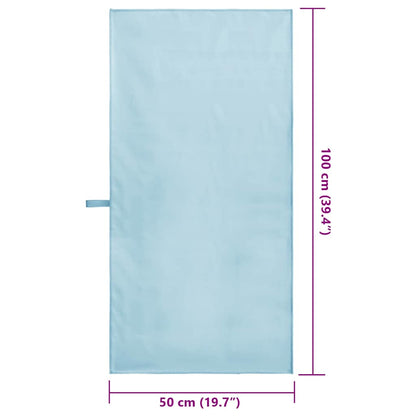 Sporthandtücher 2 pcs Blau 100 x 50 cm Polyester und Polyamid