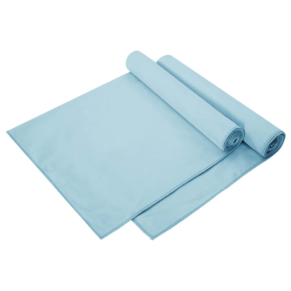 Sporthandtücher 2 pcs Blau 140 x 70 cm Polyester und Polyamid