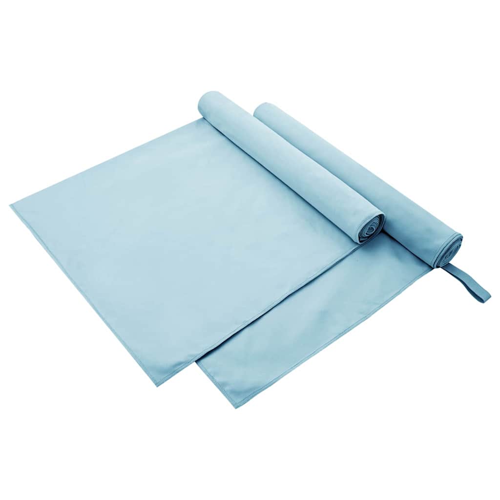 Sporthandtücher 2 pcs Blau 180 x 90 cm Polyester und Polyamid