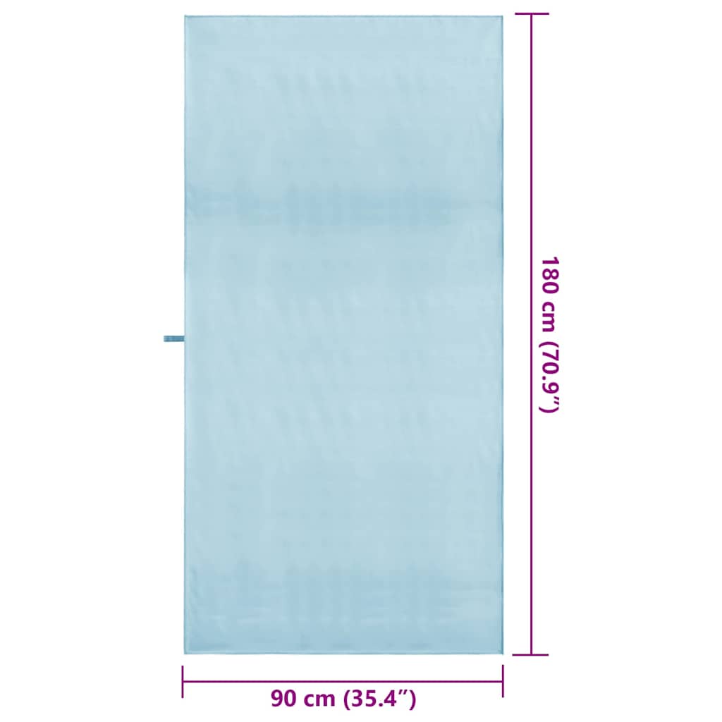 Sporthandtücher 2 pcs Blau 180 x 90 cm Polyester und Polyamid