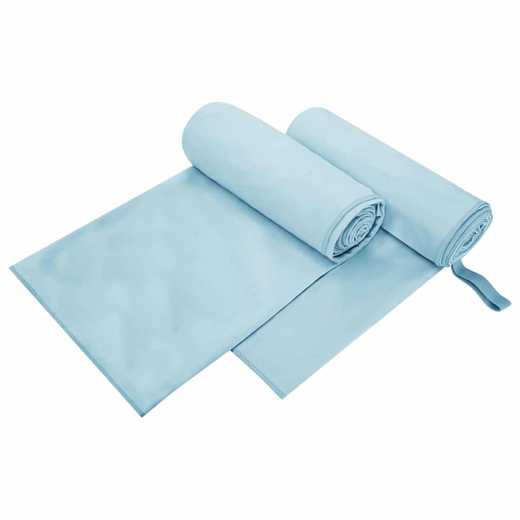 Sporthandtücher 2 pcs Blau 200 x 100 cm Polyester und Polyamid