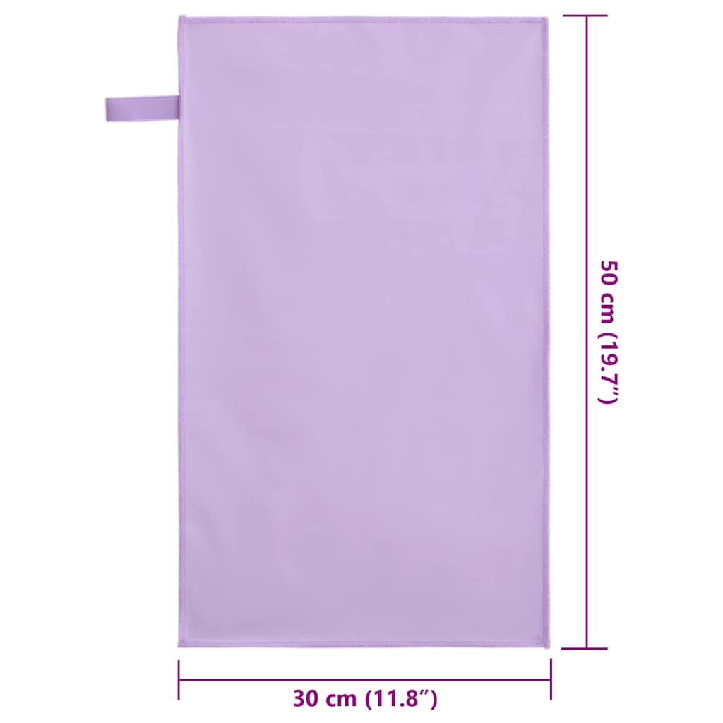 Sporthandtücher 2 pcs Lila 50 x 30 cm Polyester und Polyamid