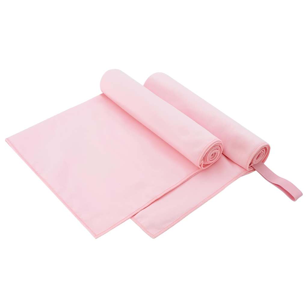 Sporthandtücher 2 pcs Rosa 100 x 50 cm Polyester und Polyamid