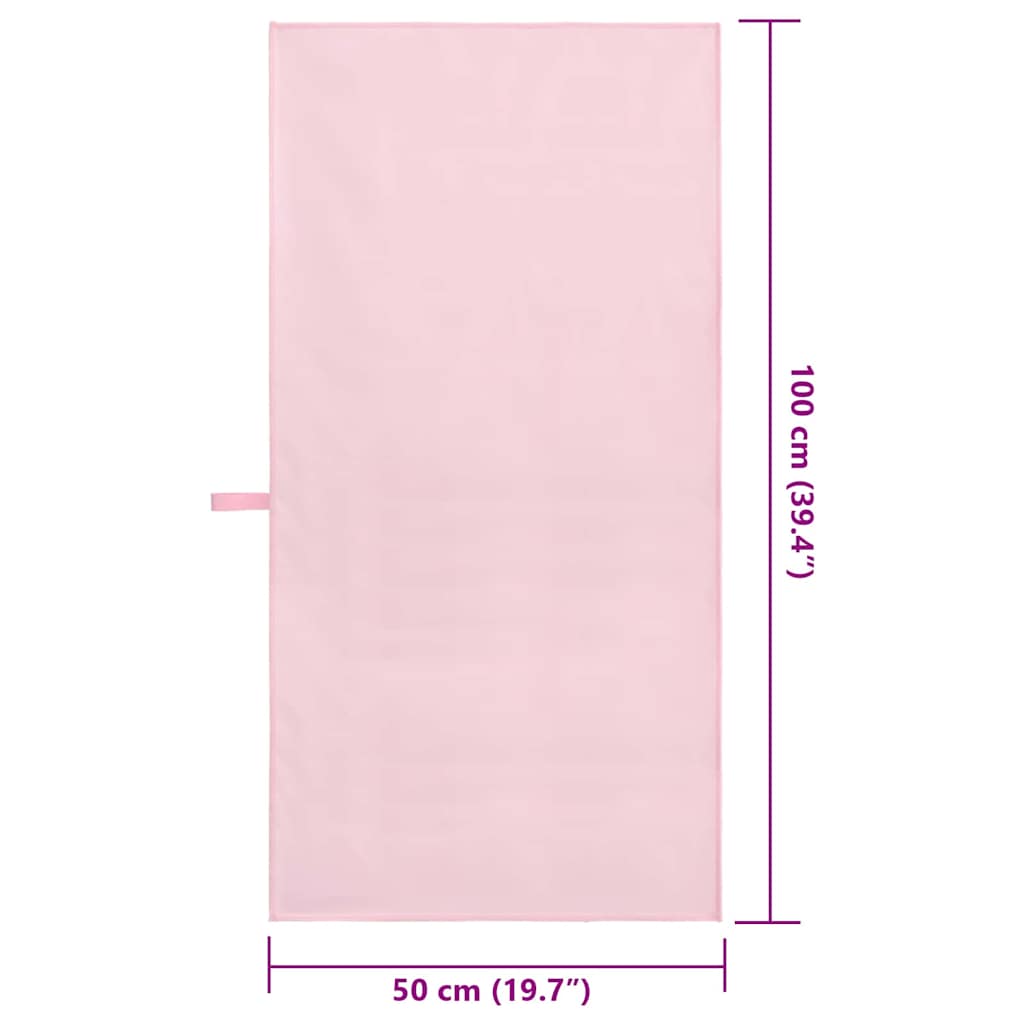 Sporthandtücher 2 pcs Rosa 100 x 50 cm Polyester und Polyamid