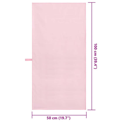 Sporthandtücher 2 pcs Rosa 100 x 50 cm Polyester und Polyamid